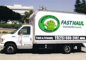 Our Junk hauling truck in Fremont